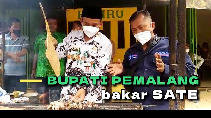 Wow! Bupati Pemalang Ternyata Pakar Sate Kambing