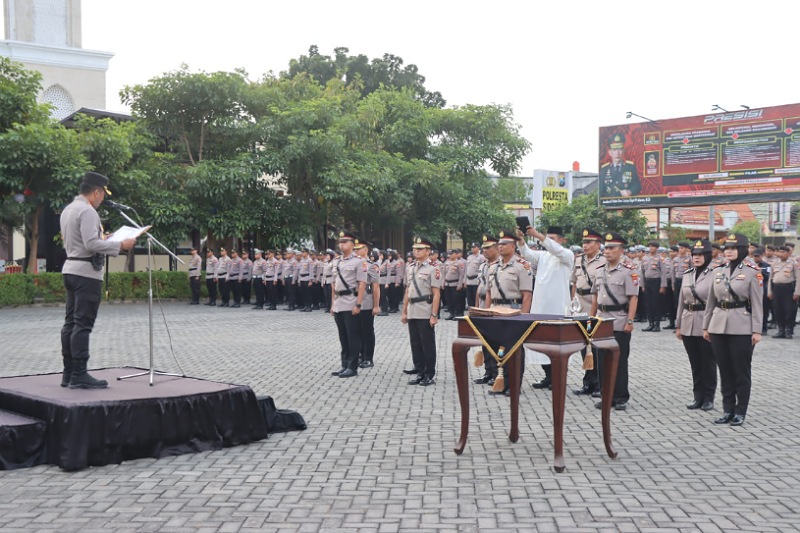 Kapolresta Sidoarjo Pimpin Sertijab Kapolsek