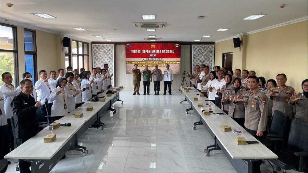 Visitasi Kepemimpinan Nasional Pusdikmin Lemdiklat Polri di Polresta Sidoarjo