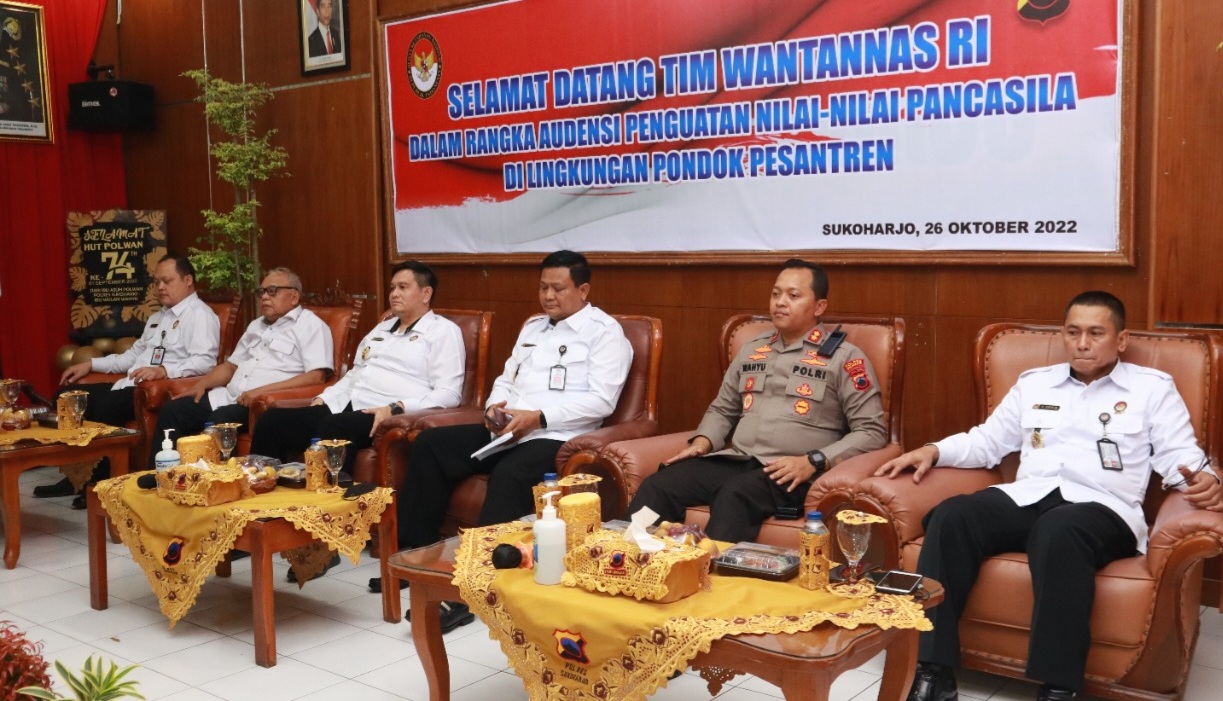 Penguatan Pancasila, Tim Wantannas RI Gelar Audiensi di Polres Sukoharjo